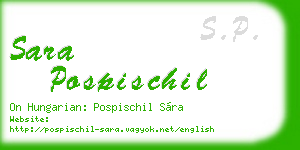 sara pospischil business card